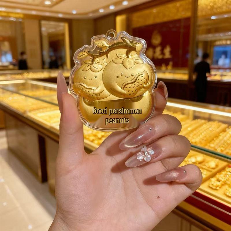 Year of the Horse 999 Pure Gold Ornament - Prosperity Pine Gift & Souvenir Without Gold