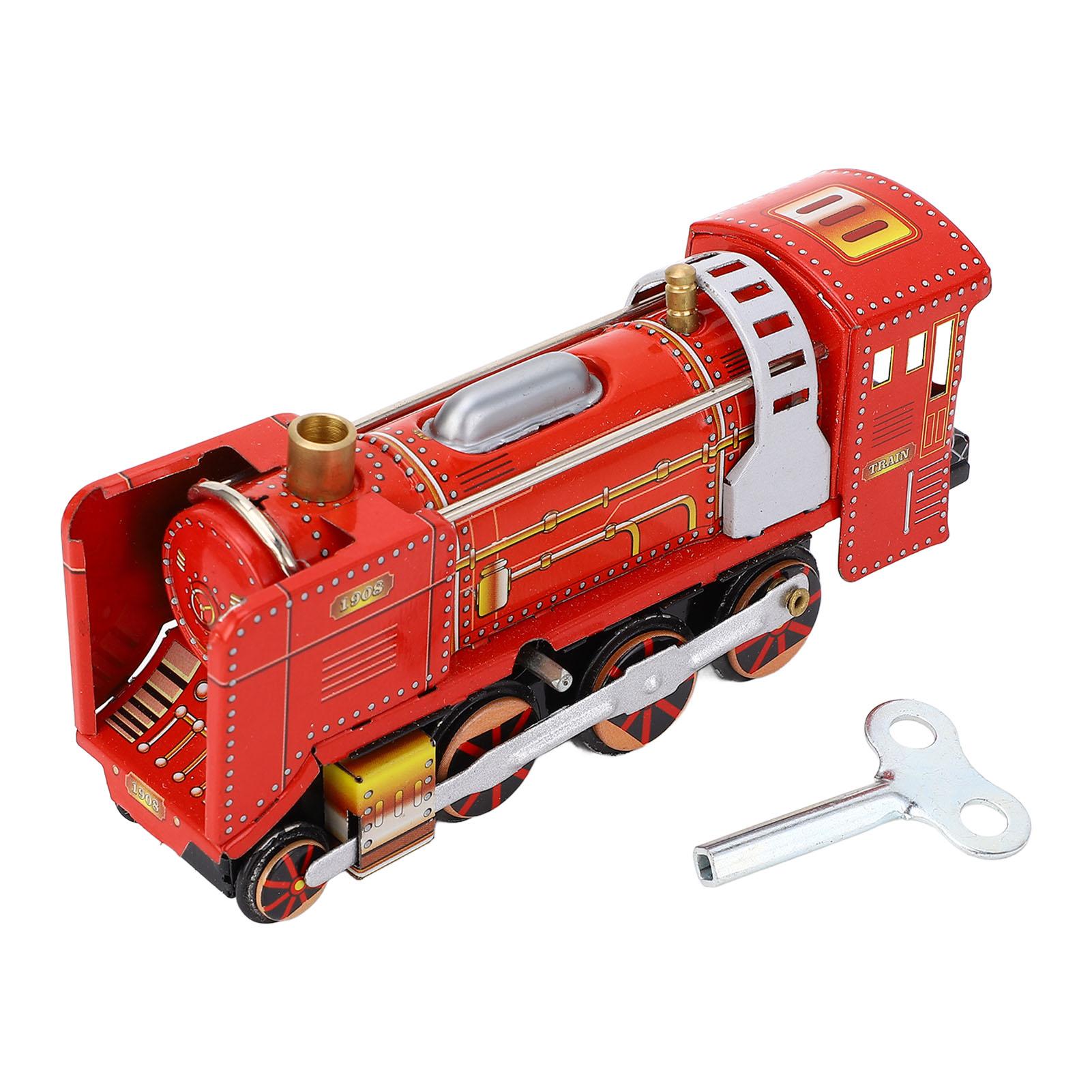 

Red Train Wind Up Toy Vintage Tin Toy Photography Prop for Cafe Bar Decoration