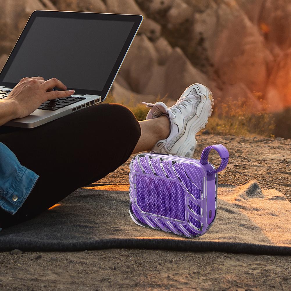 TPU Cover Case Anti-Drop Transparent Case Anti-Slip Protective Case Carrying Shell for JBL Go 4 Portable BT Speaker