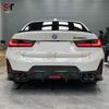 BMW 3 Series G20/G28 Carbon Fiber Rear Diffuser Corner Bumpers with Lights