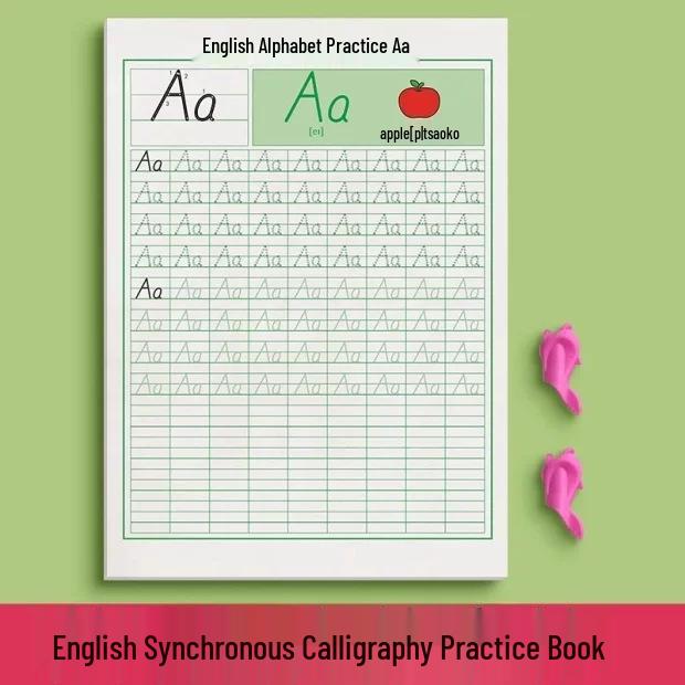 

Newcomer Exclusive: English Alphabet Calligraphy Practice & Daily Word Exercises in Hengshui Style, Set of 2 Books