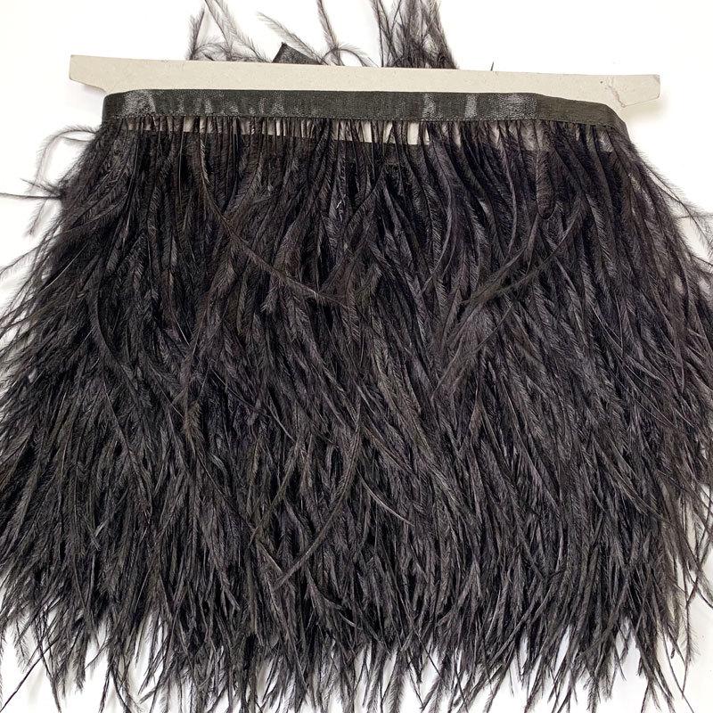 Struisvogelveer Franje - Diverse Kleuren, 10-15cm, 1 Meter voor Kledingaccessoires