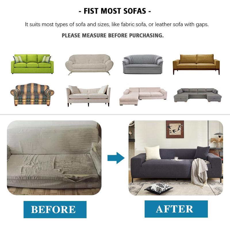 Jacquard Sofa Überwurf Stretch Sessel Couchbezug Großes Sofa L-Form Ecksofa Möbel Schutz für Kinder Haustiere Waschbar 1 Stück