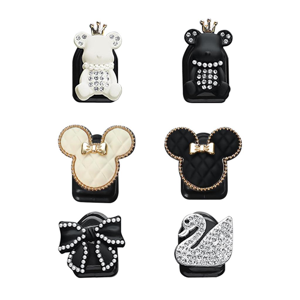 KRGNPLE 6 Pcs Car Hook Car Mini Hook Cute Flower Shape Storage Adhesive Portable