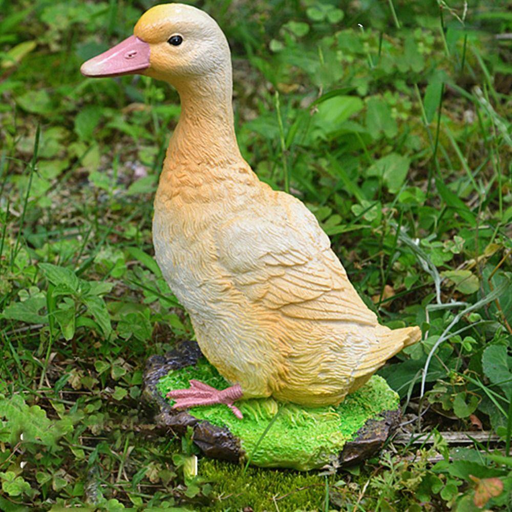 Statue Simulation Duck For Outdoor LIfelike Duck Model Resin Crafts Garden Decor Park Landscape