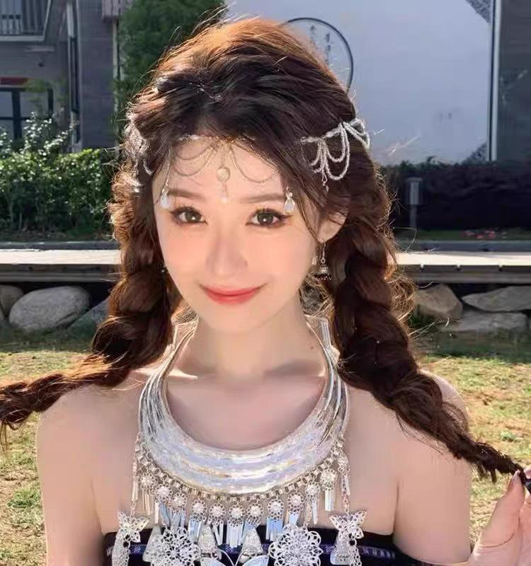 Bohemian Princess Tassel Forehead Pendant - Exotic Ethnic Style Hair Accessory