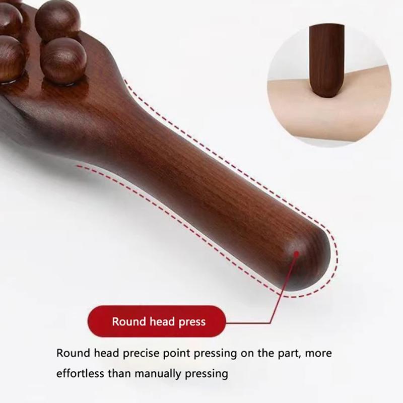 59 Beads Universal Back Massage Tendons Scraping Stick Point Treatment Gua Sha Relax Therapy Tool Abdominal Massager(Plastic)