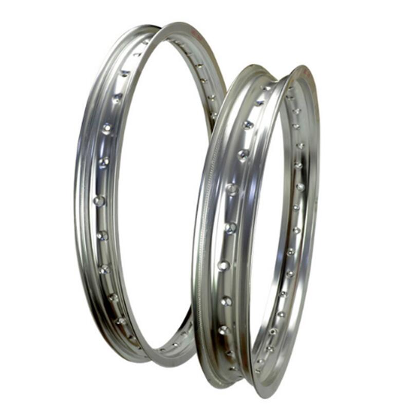 6061 Aviation Aluminum F & R Motorcycle Black / Silver Rims Wheel Circle 2.15x18 1.60x21 36 Spoke Holes High Strength Black серебряный