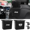 Car Trash Can Seat Back Hanging Storage Box Phone Holder Rubbish Can For Jeep Renegade Patriot Wrangler Cherokee Compass Trail HH4
