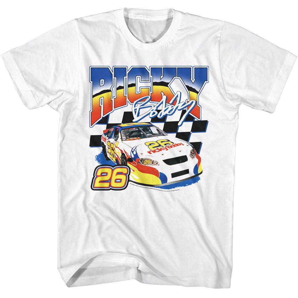 Talladega Nights Movie Ricky Bobby #26 Racecar Checkered Flag Men s T Shirt Unisex T-Shirt XXXL