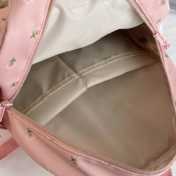 Students School Backpack Flower Print Backpack Travel Rucksack Korean Styles Daypacks Girls Travel Backpack