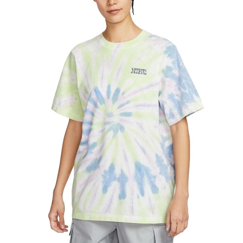 

Nike Спортивная одежда NSW GCEL Круглый вырез Стиль колледжа Удобная Мягкая Футболка с надписью Спортивная Дышащая Футболка с коротким рукавом Женская футболка Светло-желтый IF0612731 M