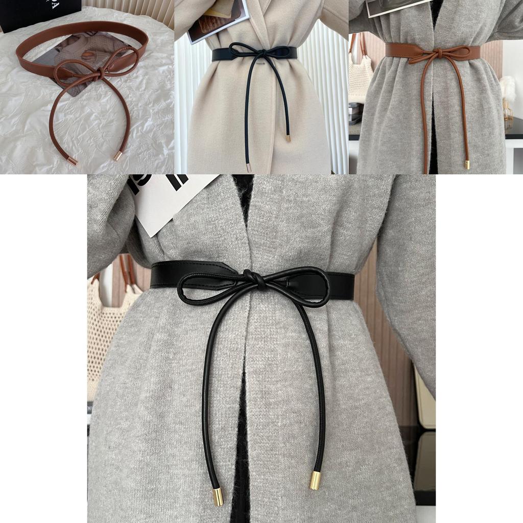 Stylish Women's Knotted Waist Belt In Chic Black Brown Khaki And Coffee Colors