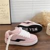 Light Pink, Niche Versatile Board Shoes, Women's Tide Spring New Platform Sports Skateboard Bread Shoes