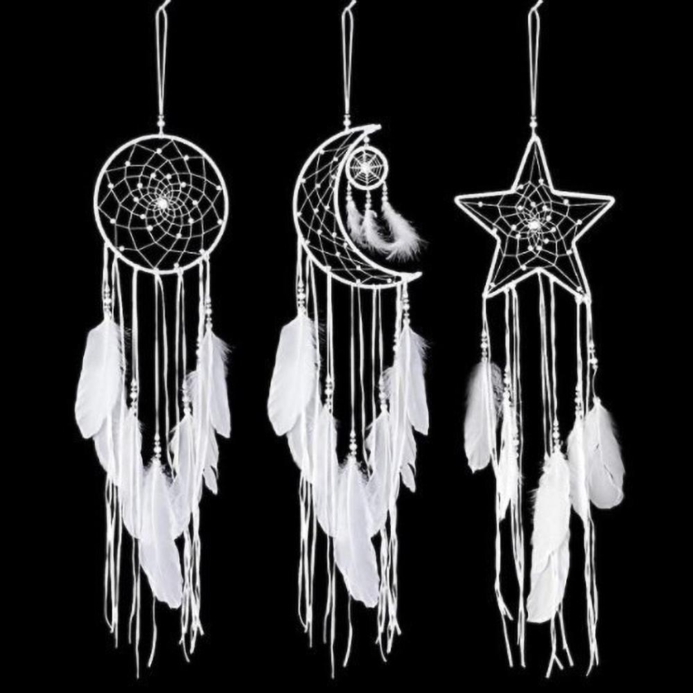 Boho Moon Phase Dreamcatcher - Handmade Hanging Decor, Anniversary/Birthday Keepsake Gift