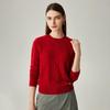 Zhaojun Women's 100% Cashmere Thickened Round Neck Sweater