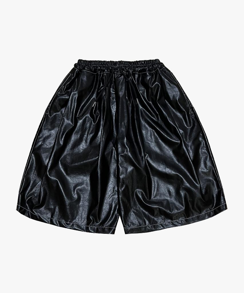 Nainneoscheu Glossy Foreder Wide Shorts_Black
