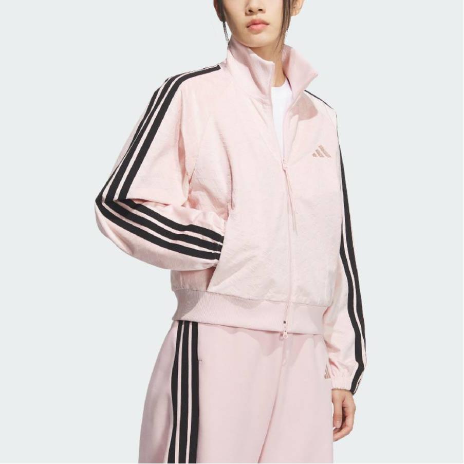 adidas FW25 Story Velvet Logo Tre Strisce Sportivo Casual Giacca Maniche Corte Donna Giacca KC0174