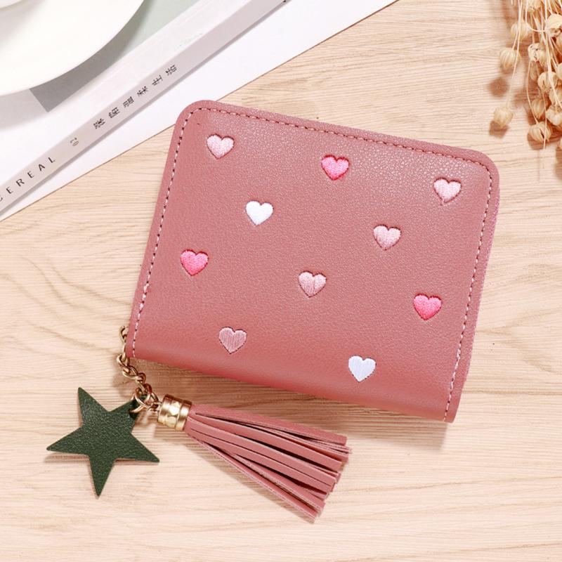 Women's Fashion Wallet Bag Mini Credit Card Holder Money Clip Short Cute Small Coin Purse