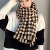 New Scarf for Women Winter Houndstooth Two color Korean Style Versatile High End Women's Autumn and Winter Warm Student Scarf