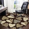 1pc Heart Patterns Office Round Rug, Non-slip, Soft and Durable Office Rug for Interior Decoration, Perfect for Office,Decoration Yy260204039