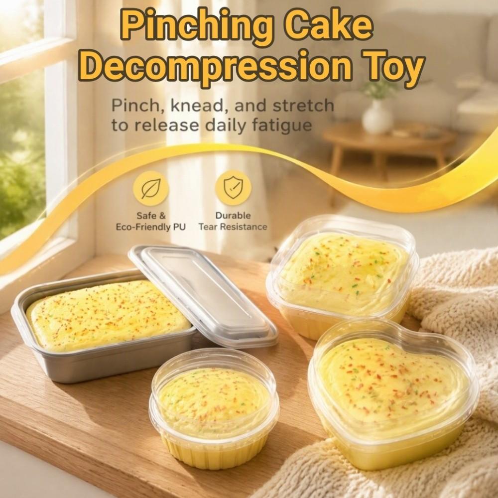 3D Squishy Cake Fidget Toy Slow Rising Pinching Cake Squishy Toy Office Desk Toy