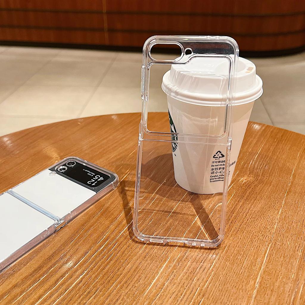 Soft TPU Clear Phone Case For Samsung Galaxy Z Flip 7 6 5 4 3 5G Folding Silicone Cover For Samsung Z Flip6 Flip5 Flip4 Flip7