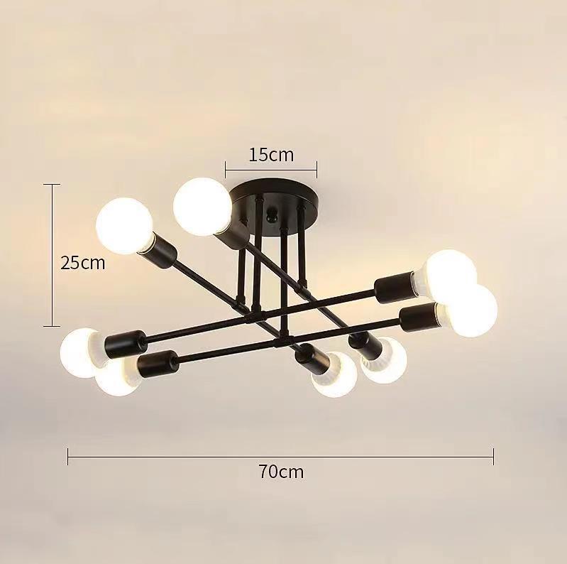 Nordic Iron Chandelier: Creative Small Ceiling Lamp for Living Room, Bedroom, or Restaurant