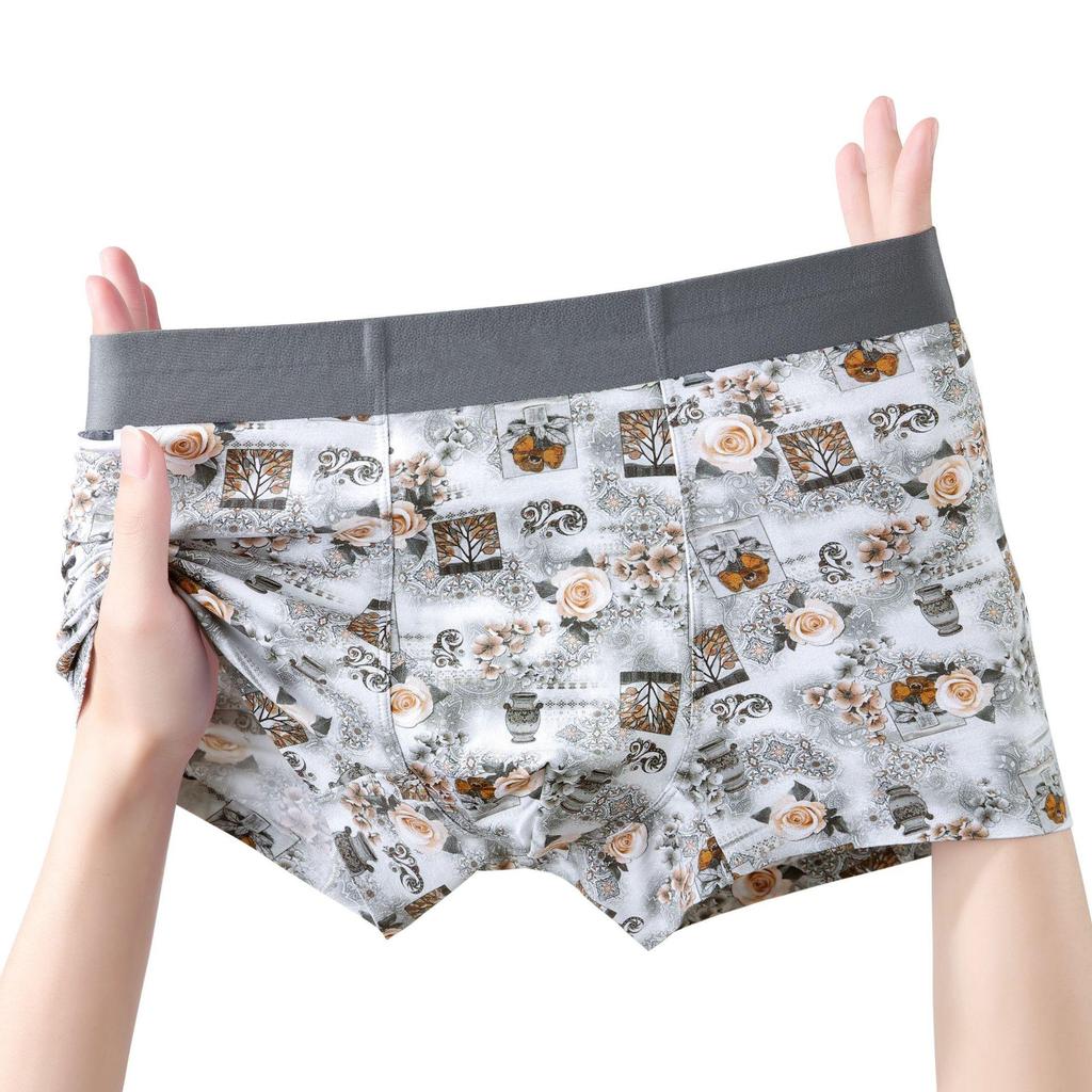 60-Pack Digital Print Men's Seamless Modal Boxer Briefs - Sweat-Absorbent for Teen Boys.