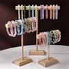 Simple Yet Stylish Wooden Holder for Bangles and Bracelets Handmade Necklace Display Stand for Home or Retail Use