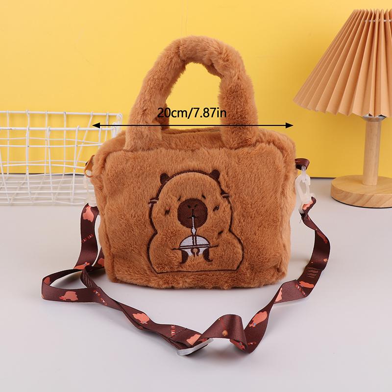 Capybara Plush Backpack Kawaii Plushie Doll Fur Bag Children'S Bag Shoulder Bag Mini Knapsack Bags Gifts For Girlfriend