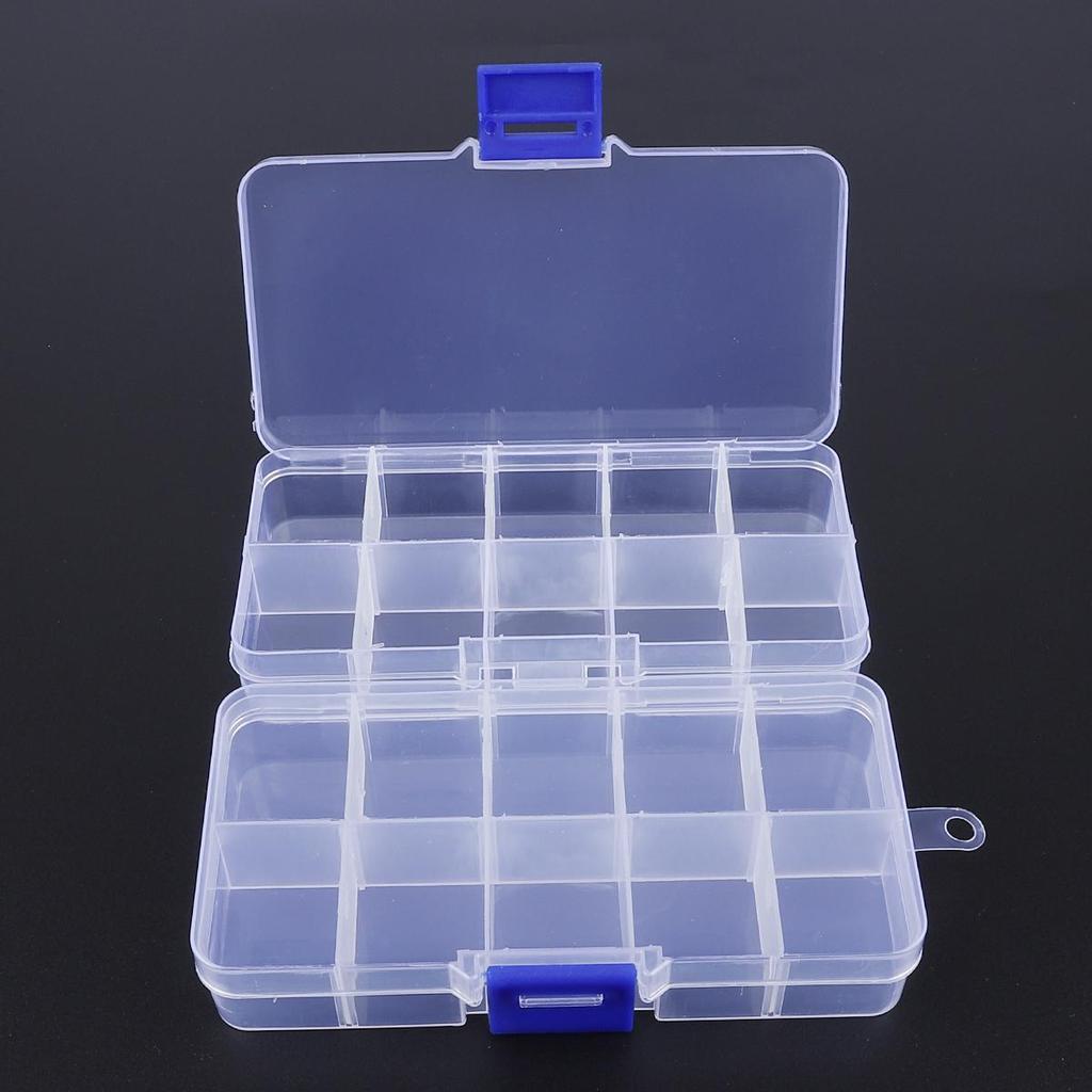 10 Compartments Adjustable Practical Storage Box Bead Ring Box Jewelry Presentation Organizer