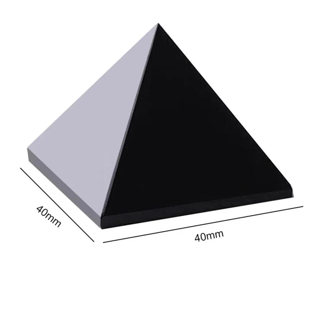 3-7cm Natural Obsidian Pyramid Reiki Energy Stone Decorative Tabletop Decoration Living Room Mineral Triangle Crystals Decor