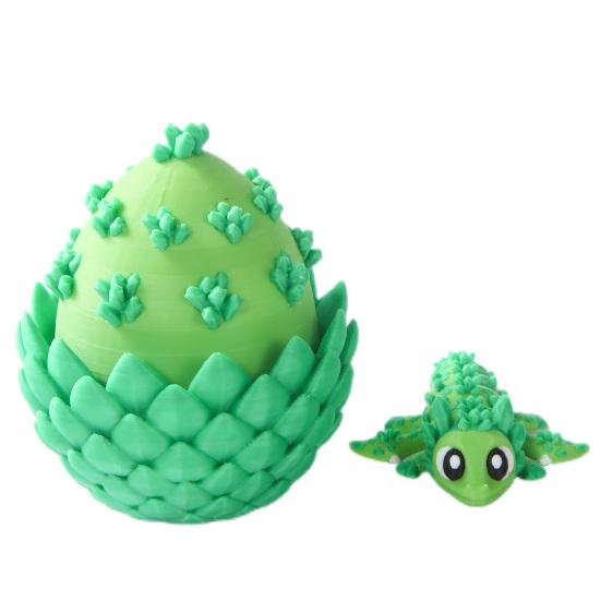 Flexible Sports Ball Dragon And Egg, Articulated Dragon Fidget Toy, 3D Printed Egg with Winged Dragon Inside, Stress Relief Desk Toy