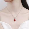 Bow Pendant Waterdrop Necklace High Carbon Diamond Zircon Ice Cut Necklace for Female Clavicle Chain Engagement Gift