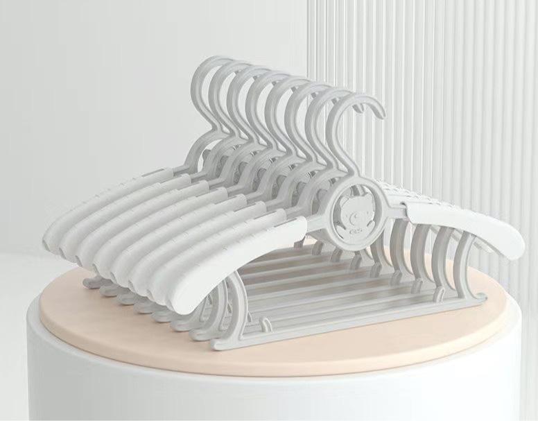 5/10/20Pcs Extendable Baby Nursery Closet Hanger Space Saving Kids Non-slip Clothes Hanger for Girl Boy Toddler Kids