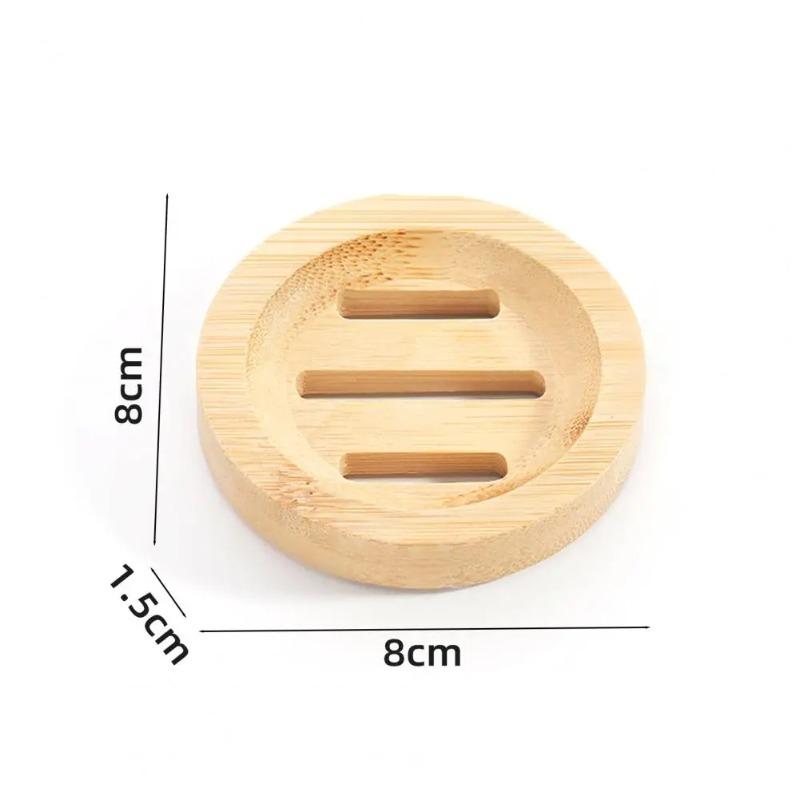 Soap Box Holder High Durability Not Easily Deformed Soap Dish Easy To Clean Bamboo Case Tray Decorative Wooden Soap Drain Holder