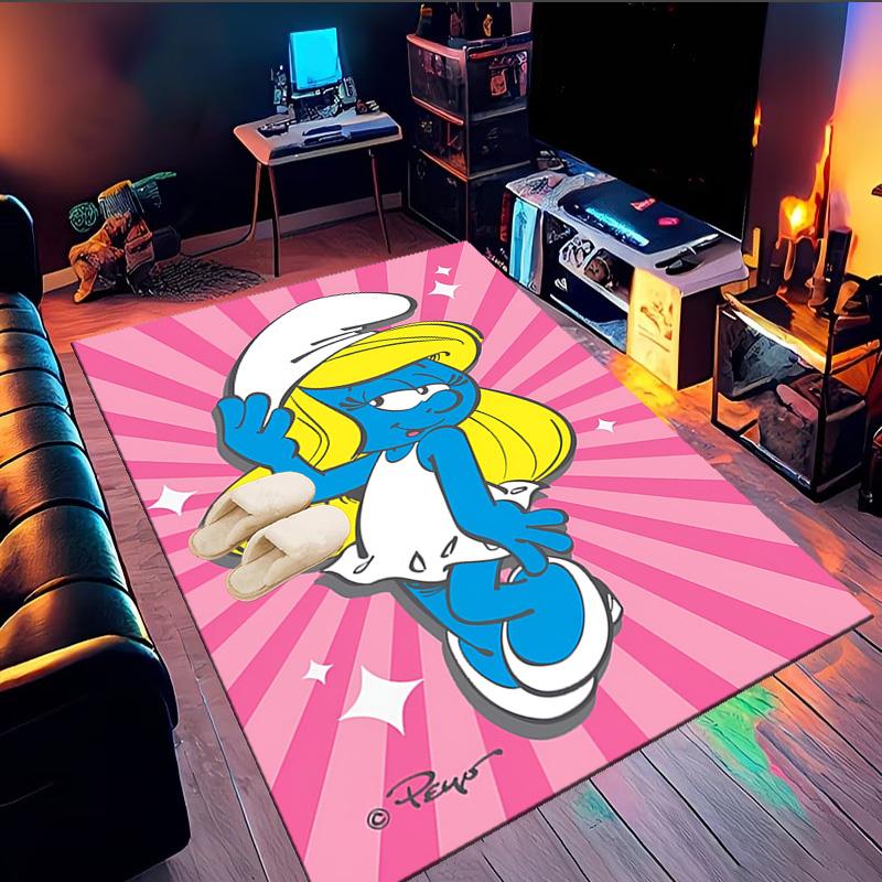 Smurfette's Adventure Area Rug Suitable for Indoor And Outdoor,Carpets for Kitchens, Homes, Offices, Living Rooms,Home Decor,Christmas Gift