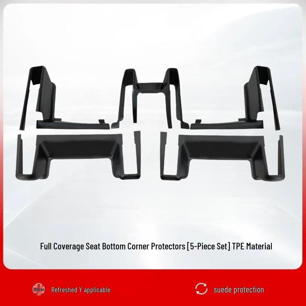 Tesla Model YL Sechs-Sitzer TPE-Schutzmatten: Vollflächige Unter-Sitz-, hintere Anti-Kratz- und Türschwellenleisten.