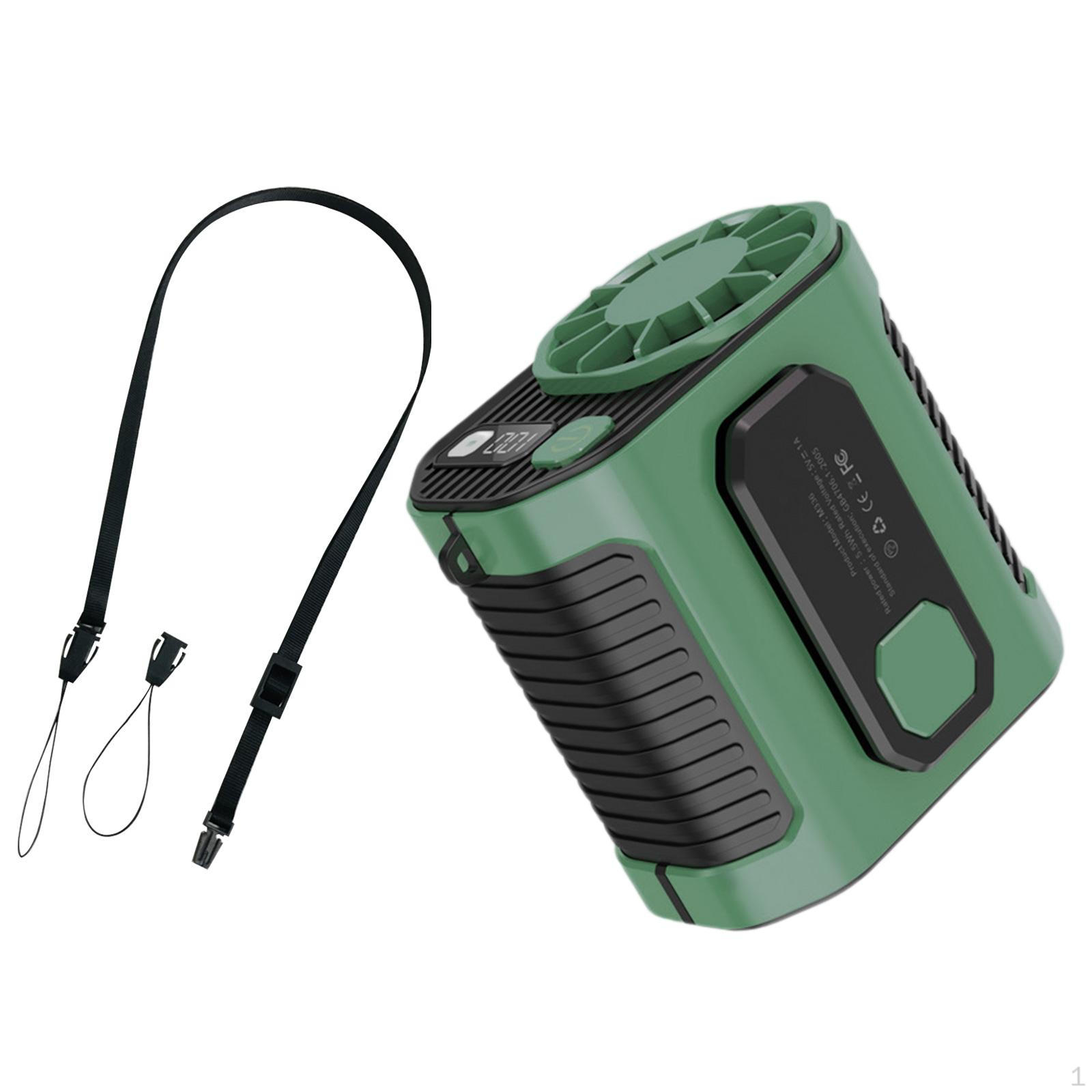 

Компактный охлаждающий вентилятор Hands - портативный для походов и активного отдыха на свежем воздухе зелёный