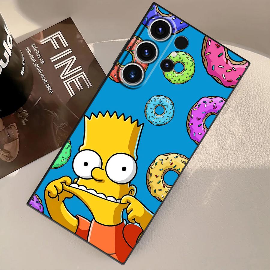 S-simpsons Donut Funda Phone Cover Case for Samsung Galaxy S25 Ultra S24 Plus S20 S22 S9 S21 S23 FE
