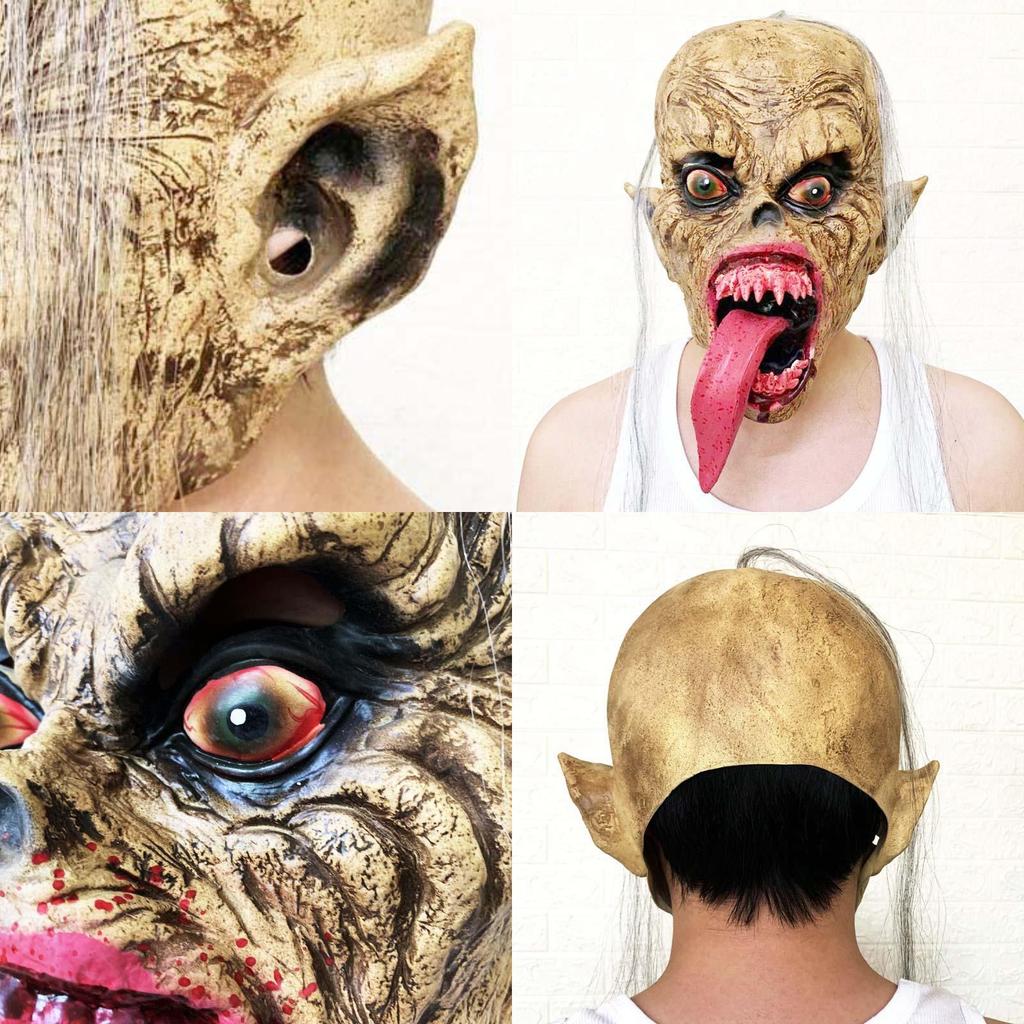 Halloween Mask Blood Ancestor Rubber Handmade Costume Prop