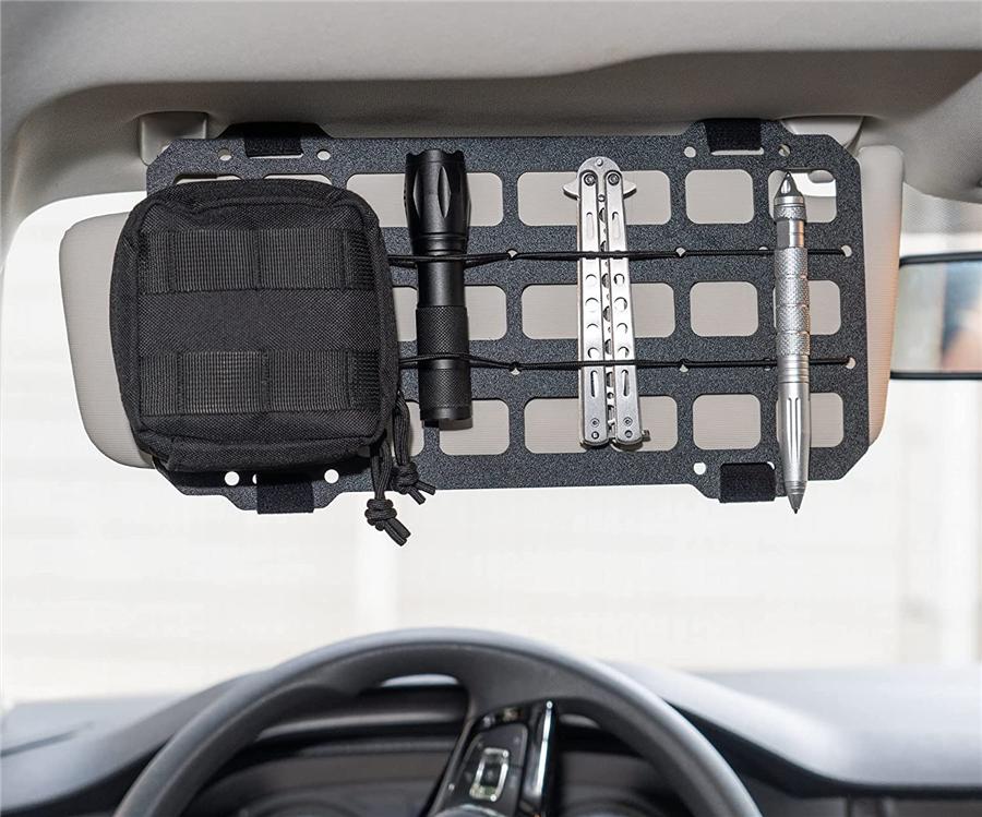 Universal Black Car Sun Visor Cover Organizer Panel Vehicle Tool Storage Holder