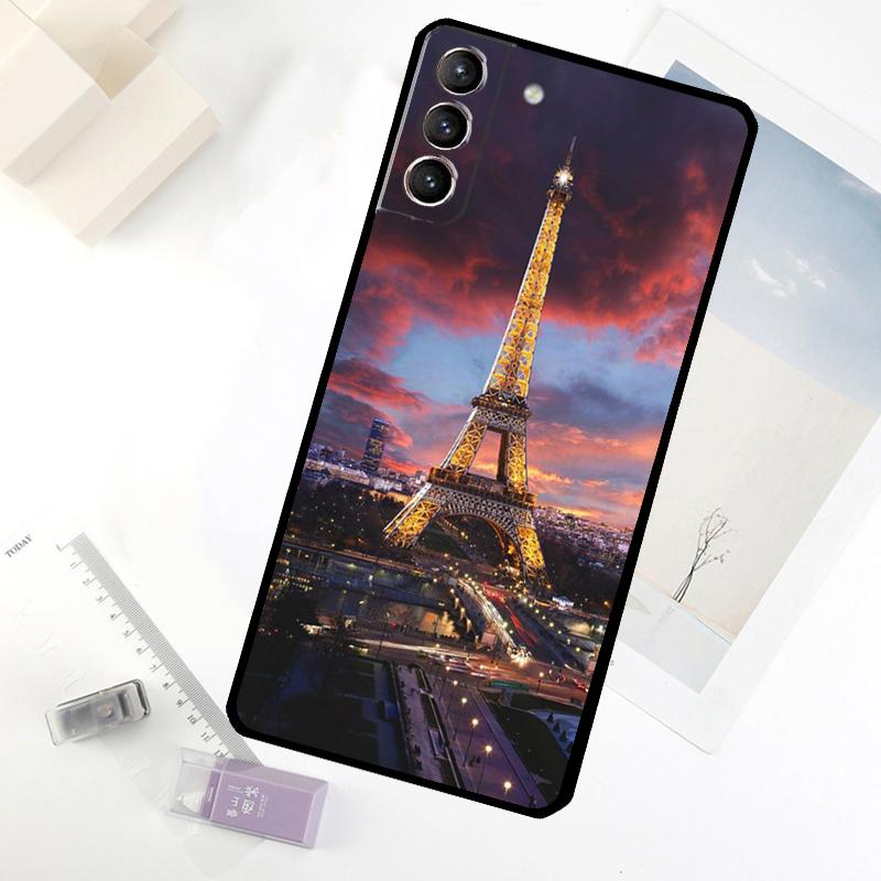 Paris Eiffel Tower France Phone Case For Samsung Galaxy S25 S26 Ultra S20 S21 S22 S23 S24 Ultra S10 Plus S25 FE Cover