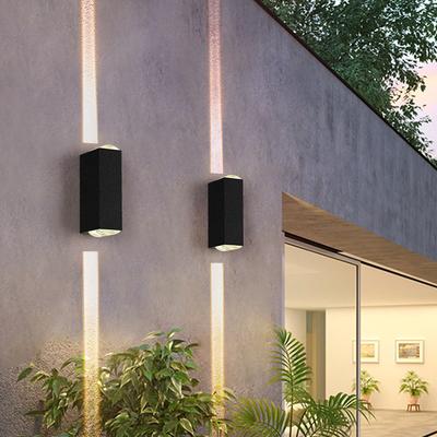 LED Outdoor Wall Light Modern Balcony Garden Black Front Porch 110V 220V Terrace Decorative Wall Washer IP65 Waterproof Lighting