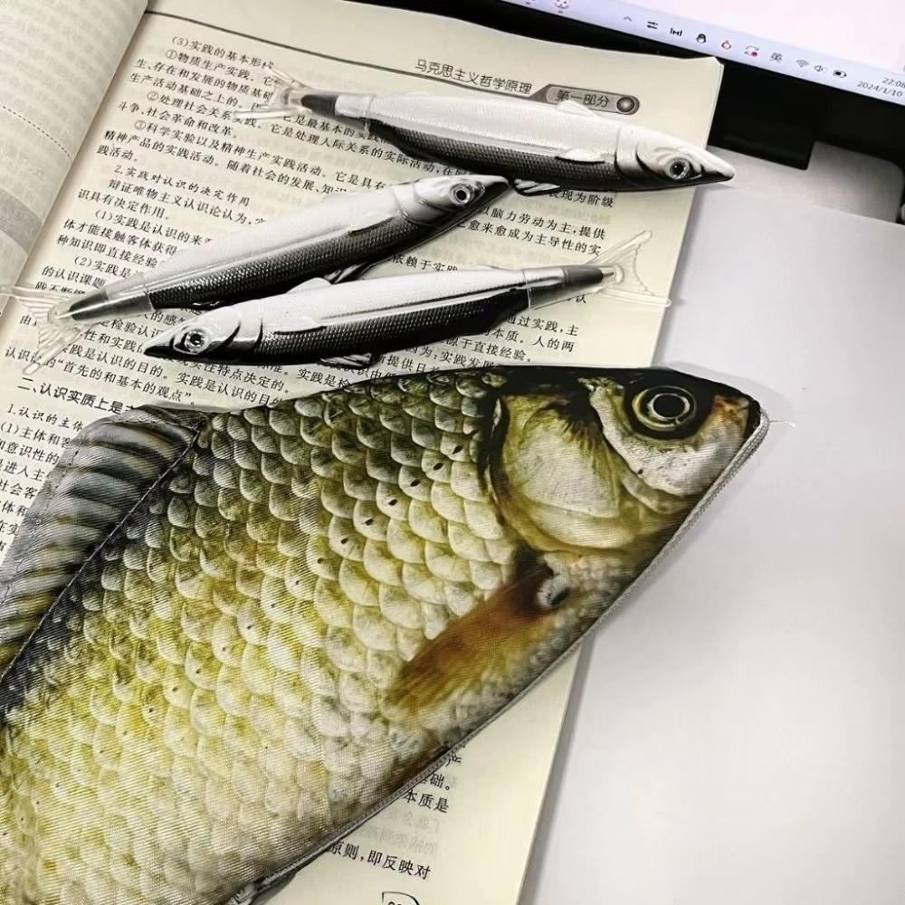 Large Capacity Simulation Fish Pencil Bag Simulation Pencils Pouch Kids Gifts
