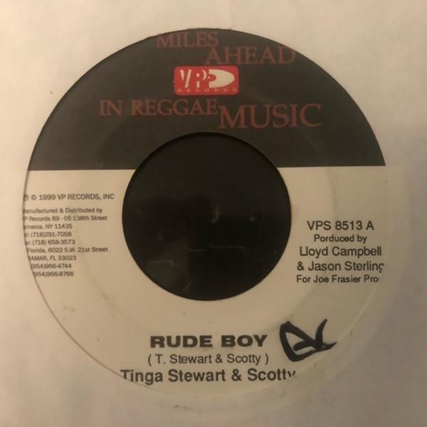 

7inch Record TINGA STEWART SCOTTY Rude Boy VPS8513 VP Records 1999 Jamaica Reggae Ska Dub Used