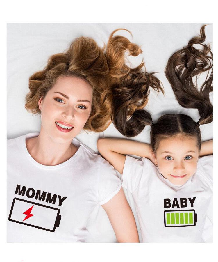 2025 Summer Family Street Style: Mother & Daughter Short Sleeve T-Shirts Set