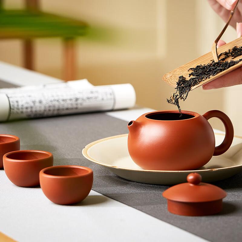 Handmade Yixing Zisha Xishi Teapot Set