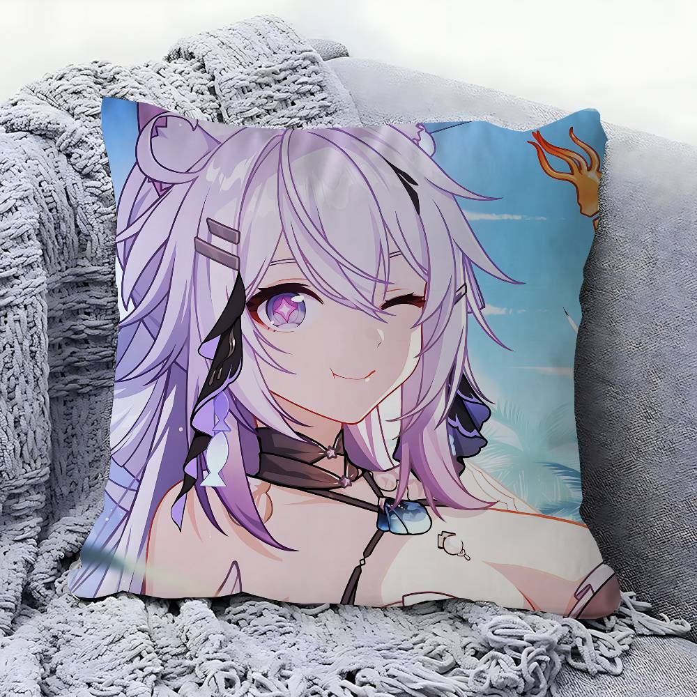 Honkai-i Impact K-kiana Pillow Case Removable Washable Cushion Cover – All-Season Soft Linen